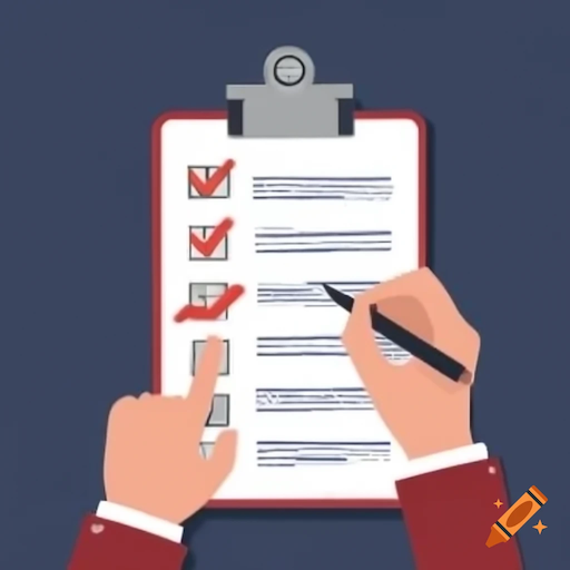 Craiyon 211318 Triumphant Hands Tick Off The Final Item On A Seven Point Checklist A Symbol Of Acco